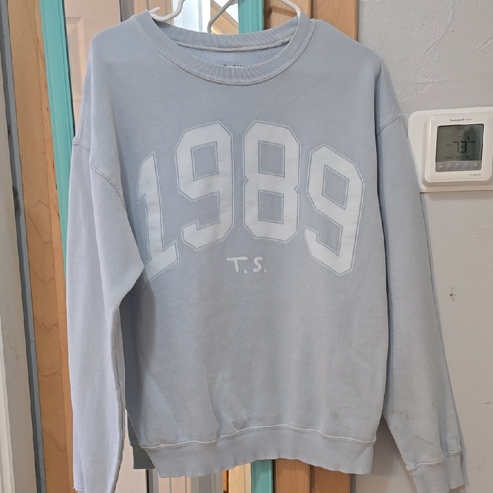 Taylor Swift Blue Crewneck Sweater 1989 Design